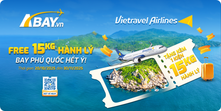 “Free” 15kg hành lý, bay Phú Quốc hết ý cùng Vietravel Airlines!