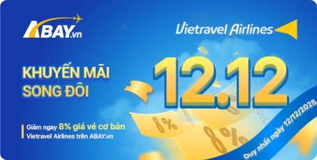 Khuyến Mãi Song Đôi 12/12 của Vietravel Airlines
