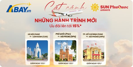 Khám phá những hành trình mới với ưu đãi lên tới 15% từ Sun PhuQuoc Airways