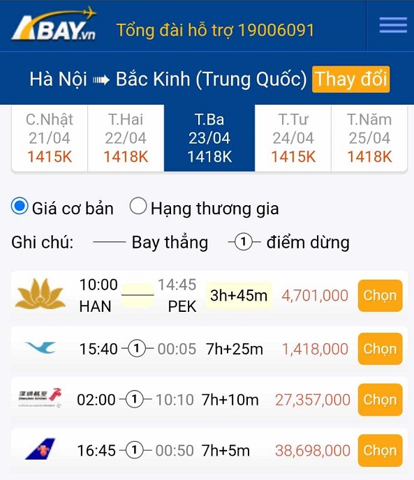 Đặt vé máy bay giá tốt trên hành trình Hà Nội – Bắc Kinh tháng 04/2024