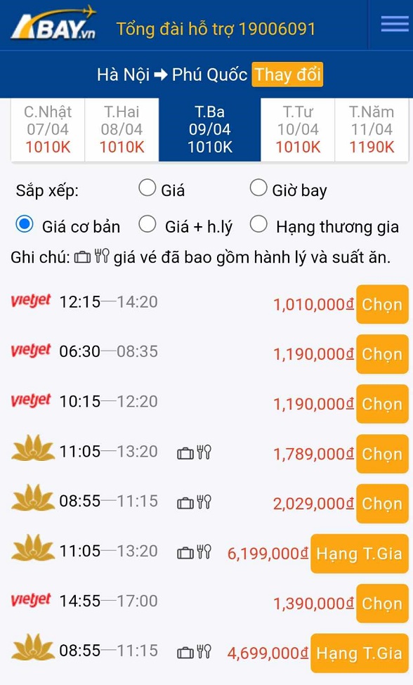 Vé máy bay Hà Nội đi Phú Quốc tháng 04/2024 đang có giá khá cao!