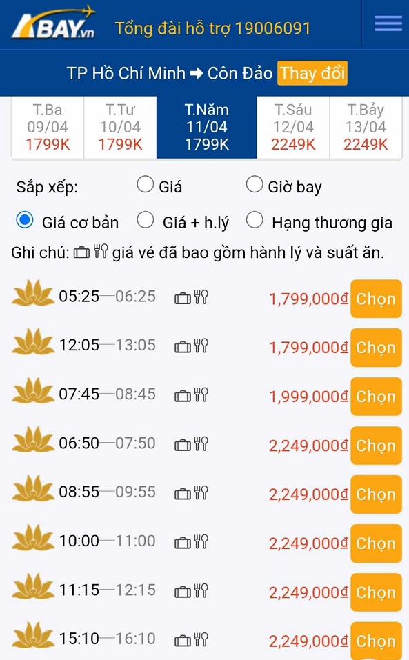 Cập nhật vé máy bay Tp Hồ Chí Minh đi Côn Đảo giá tốt nhất tháng 04/2024