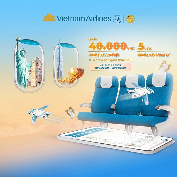 “Cơn mưa” ưu đãi – Chọn chỗ thoải mái khi bay cùng Vietnam Airlines