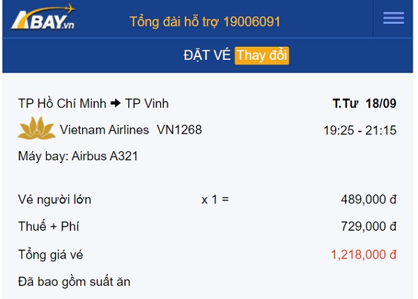 Xuất hiện giá vé tiết kiệm từ Vietnam Airlines trên hành trình Tp Hồ Chí Minh – Vinh tháng 9