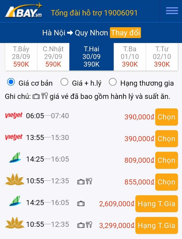 Cập nhật vé máy bay đi Quy Nhơn giá tốt nhất vào tháng 09/2024