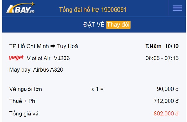 Chỉ từ 90k, sở hữu ngay vé bay tháng 10 chặng Tp Hồ Chí Minh – Tuy Hòa!