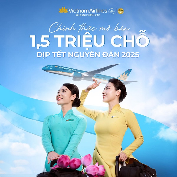 Vietnam Airlines Group mở bán 1,5 triệu chỗ cho dịp Tết Nguyên Đán 2025