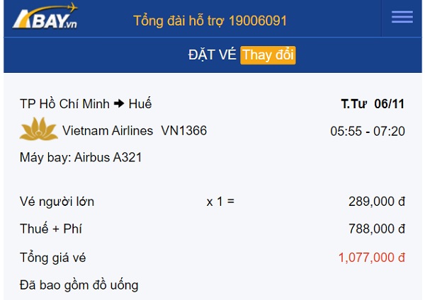 Thoải mái bay Tp Hồ Chí Minh – Huế tháng 11 với giá vé siêu “hời” chỉ từ 289k!