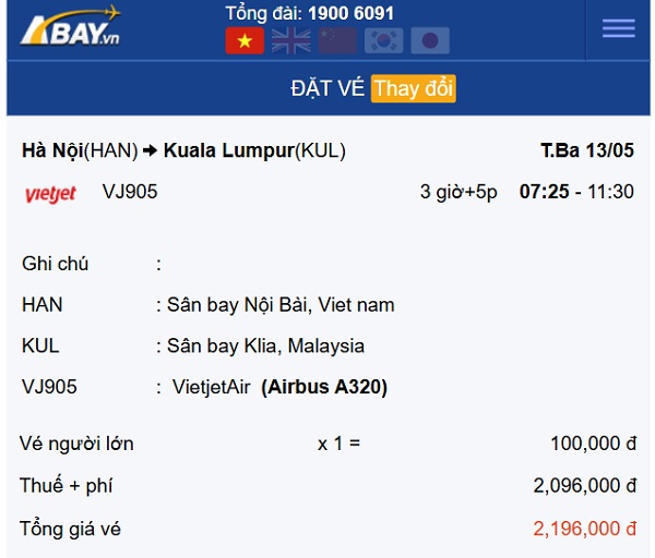 Vé bay thẳng Hà Nội – Kuala Lumpur tháng 6 có giá chỉ từ 100k: Đặt ngay kẻo hết!