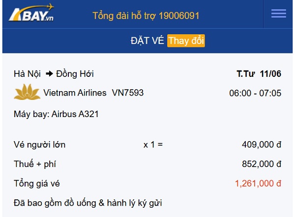 Bay Hà Nội – Đồng Hới tháng 6 cùng Vietnam Airlines chỉ từ 409k/ chiều!