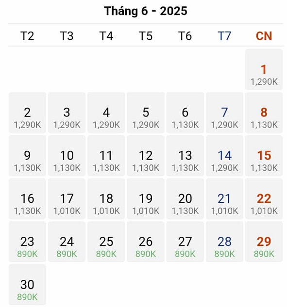 Cập nhật giá vé tốt nhất chặng bay Tp Hồ Chí Minh – Thanh Hóa tháng 06/2025
