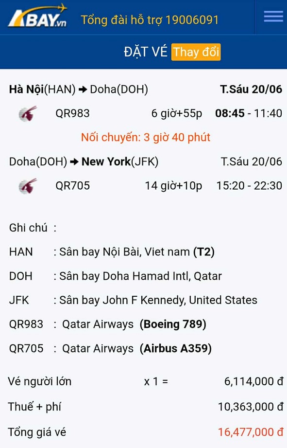 Chớp cơ hội, đặt ngay vé máy bay giá tốt trên hành trình Hà Nội – New York tháng 06/2025