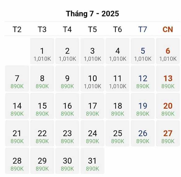 Check ngay loạt vé máy bay giá tốt Hà Nội - Pleiku tháng 07/2025