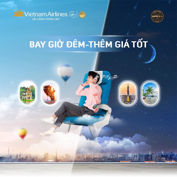 Bay giờ đêm – thêm giá tốt cùng Vietnam Airlines