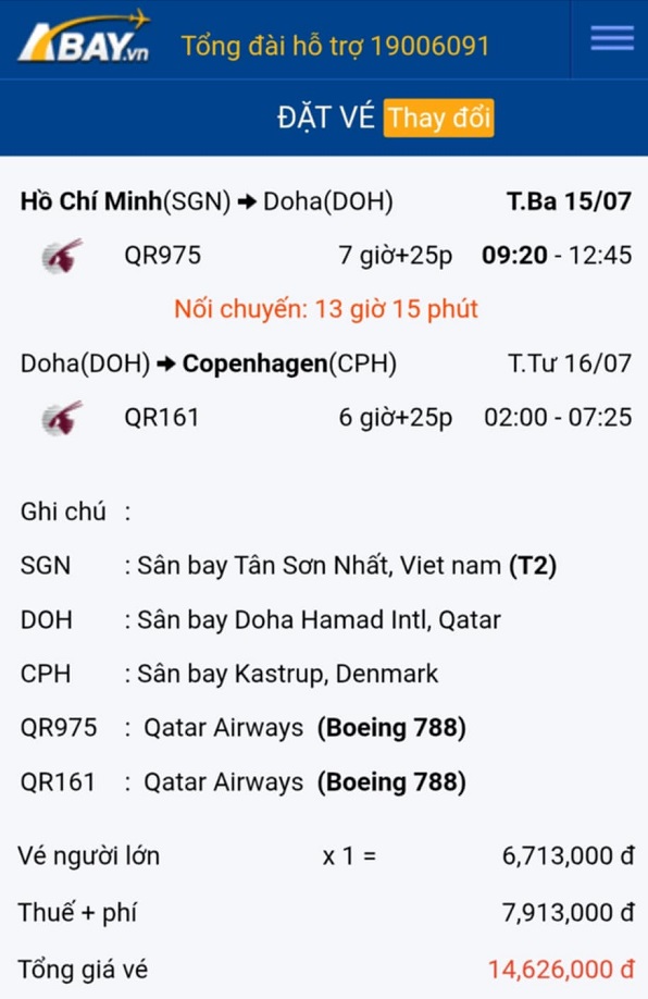 Đặt vé máy bay Tp Hồ Chí Minh – Copenhagen giá tốt nhất tháng 07/2025
