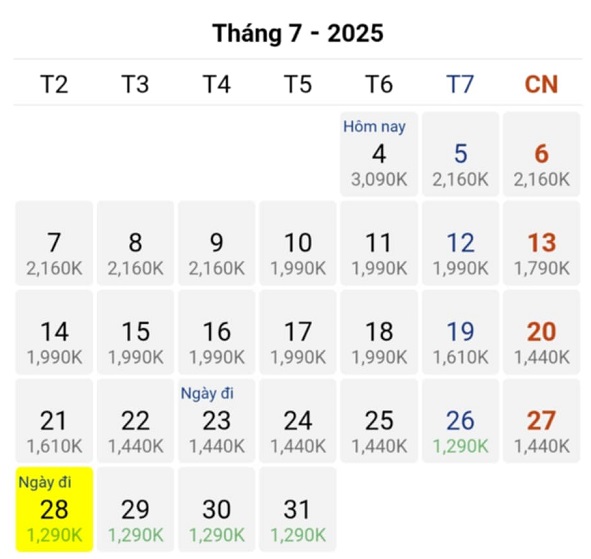 Vé máy bay Hà Nội – Phú Quốc giảm giá vào cuối tháng 07/2025
