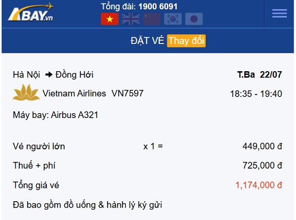 Bay Hà Nội – Đồng Hới tháng 7: Vẫn nhiều vé giá tốt từ Vietnam Airlines!