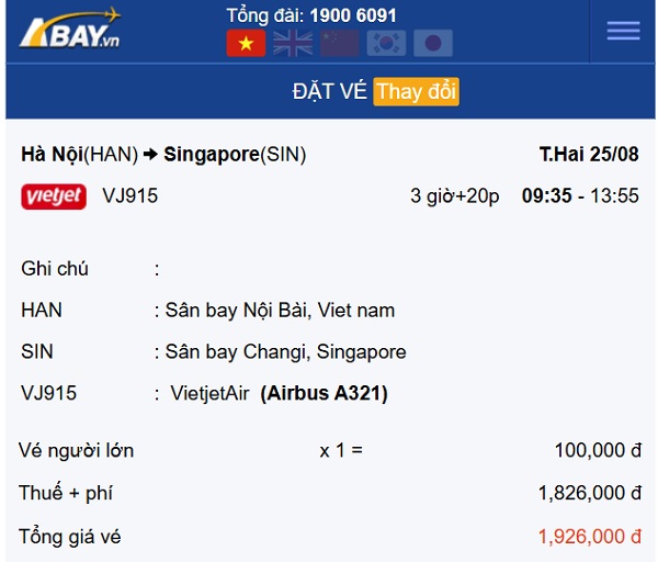 Tin được không? Vé bay thẳng Hà Nội – Singapore tháng 8 chỉ từ 100k/ chiều?