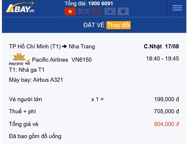 Pacific Airlines tung loạt vé giá “hời” chỉ từ 199k trên hành trình Tp Hồ Chí Minh – Nha Trang tháng 8