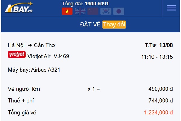 Nhiều vé giá tốt chỉ 490k xuất hiện trên đường bay Hà Nội – Cần Thơ tháng 8