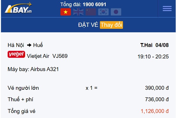 Bay Huế tháng 8 với giá vé cực “hời