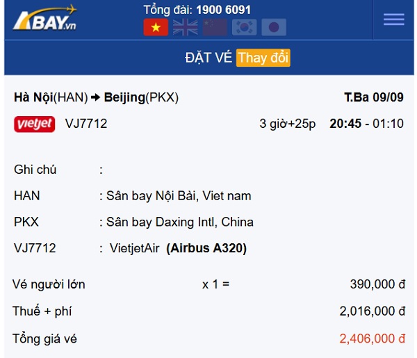 Không thể bỏ lỡ tấm vé chỉ 390k bay thẳng Hà Nội – Bắc Kinh (Trung Quốc) trong tháng 9!