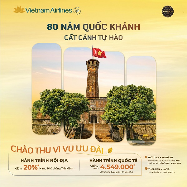 Ưu đãi chào thu – Sẵn sàng vi vu cùng Vietnam Airlines