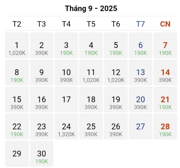 Giá vé máy bay Tp Hồ Chí Minh đi Thượng Hải giảm sâu vào tháng 09/2025