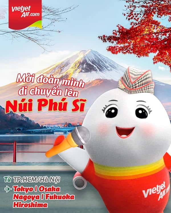 Vietjet Air mở bán vé ưu đãi cho các đường bay đến Nhật Bản