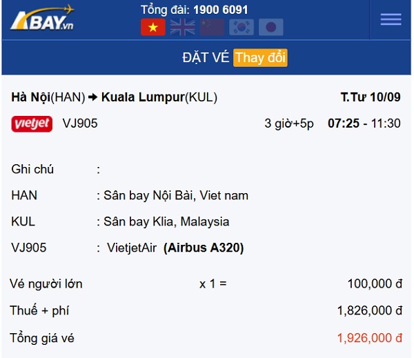 VietJet Air tung loạt vé bay thẳng Hà Nội – Kuala Lumpur tháng 9 chỉ từ 100k: Đặt ngay kẻo hết!