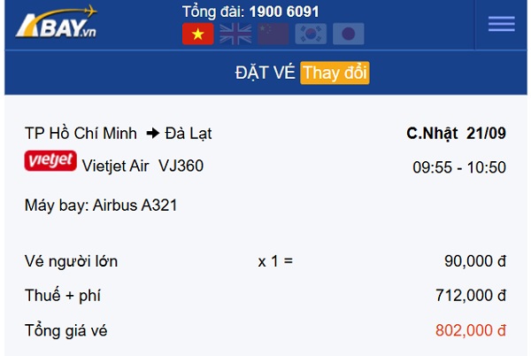 Hot! Vé bay Tp Hồ Chí Minh – Đà Lạt tháng 9 giảm mạnh, chỉ từ 90k/ chiều!