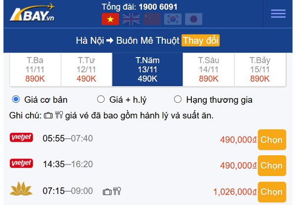 gia-ve-hanoi-buonmethuot-thang-11-2025-cac-hang