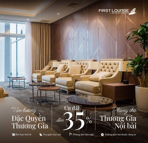 Nhanh tay “chớp” ưu đãi tới 35% vé phòng chờ Thương gia của Bamboo Airways!