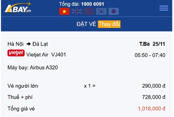 Vẫn kịp book vé VietJet Air bay Hà Nội – Đà Lạt tháng 11 chỉ 290k/ chiều!