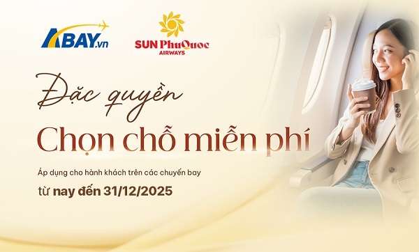 Sun PhuQuoc Airways miễn phí 100% dịch vụ chọn ghế ngồi: Nhanh tay kẻo lỡ!