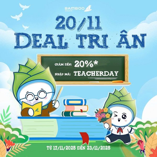 Tri ân 20/11: Bamboo Airways tung ưu đãi siêu “hời”!