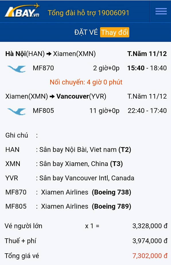 Dễ dàng chọn vé máy bay Hà Nội - Vancouver (Canada) giá tốt nhất tháng 12/2025 