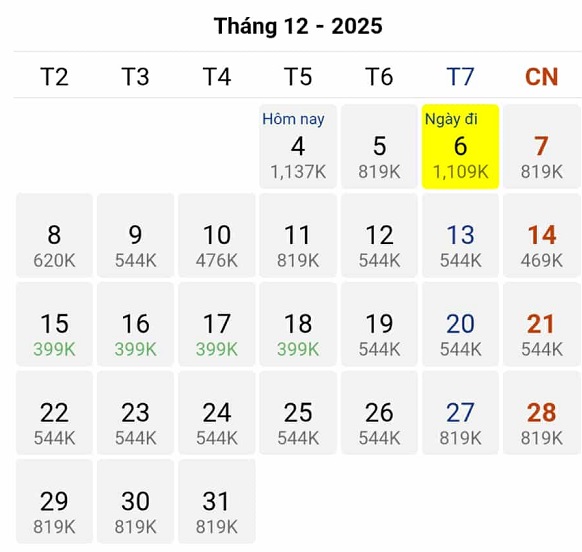 Bay Hà Nội – Điện Biên tháng 12/2025 với mức giá chỉ 399k tại ABAY