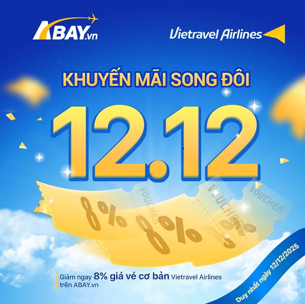 Hẹn lịch sẵn sàng - không bỏ lỡ Khuyến Mãi Song Đôi 12/12 của Vietravel Airlines