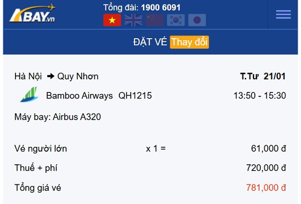 Bay Hà Nội – Quy Nhơn tháng 1 với giá vé cực “sốc” từ Bamboo Airways!