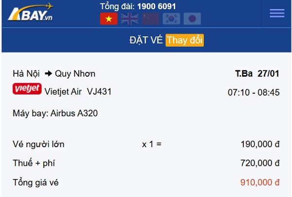 Bay Hà Nội – Quy Nhơn giá tốt trước thềm Tết Nguyên Đán 2026!