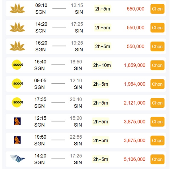 gia-ve-hcm-sing-truoc-tet-cac-hang