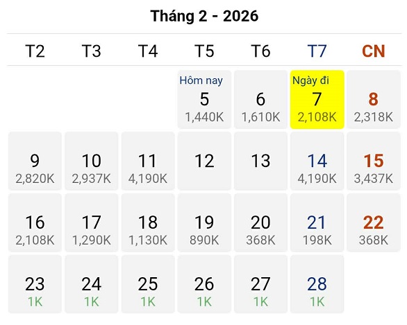 Bay Tp Hồ Chí Minh – Vinh sau Tết Nguyên Đán với giá vé chỉ 1K