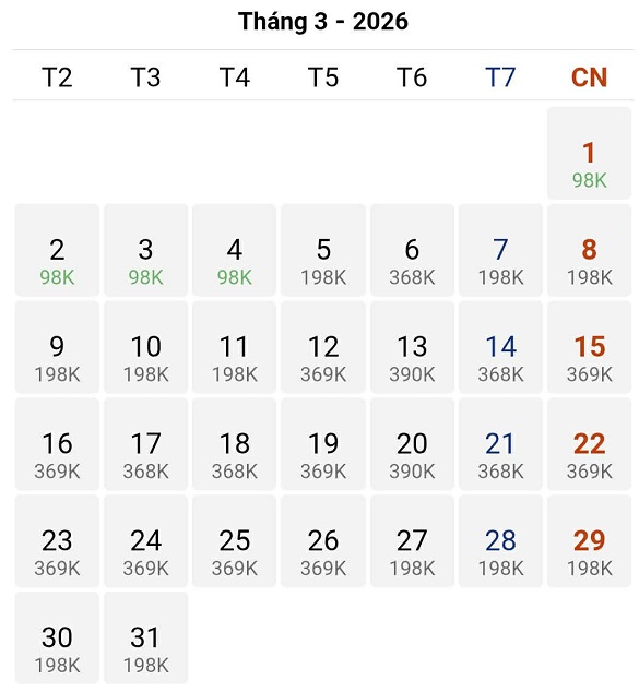 Đến với Hà Nội tháng 3 với loạt vé chỉ từ 98k