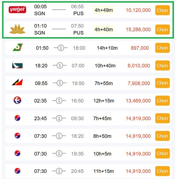 Bay Tp Hồ Chí Minh đi Busan (Hàn Quốc) tháng 4: Giá vé khởi điểm 879k/ chiều