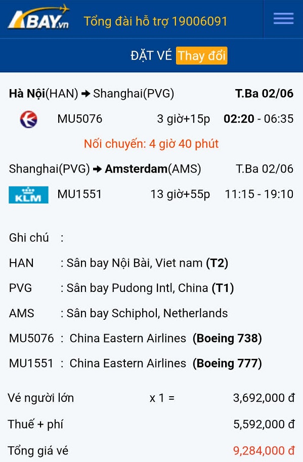 Sẵn sàng bay Hà Nội – Amsterdam tháng 06/2026 với giá vé tốt nhất tại ABAY