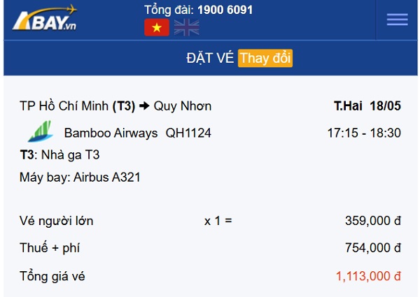 Cuối tháng 5: Giá vé bay Tp Hồ Chí Minh – Quy Nhơn chỉ từ 359k/ chiều