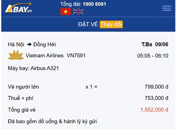 Bay Hà Nội – Đồng Hới tháng 6: Giá vé có cao không?