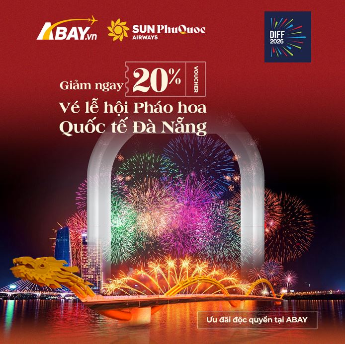 ABAY triển khai bán vé “Lễ Hội Pháo Hoa Quốc Tế Đà Nẵng 2026” với giá ưu đãi 20%
