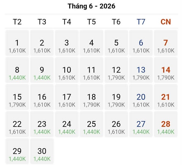 Cập nhật giá vé tốt nhất chặng Tp Hồ Chí Minh – Hải Phòng tháng 06/2026